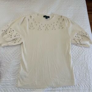 Ann Taylor Knit Eyelet Top